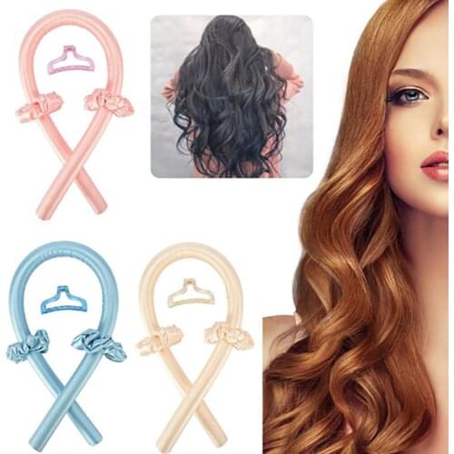 1Set Heatless Curling Rod Headband No Heat Curls Ribbon Hair Rollers Sleeping Soft Headband Hair Curlers DIY Hair Styling Tools