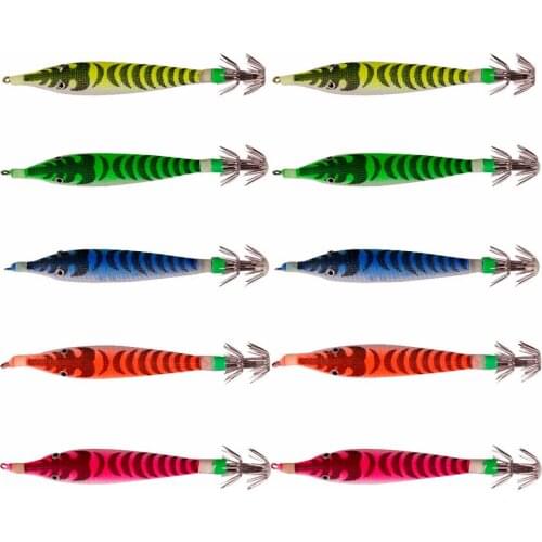 50Pcs Shrimp Squid Jig Fishing Lure Prawn Tackle Hooks Bait Octopus Cuttlefish Lure Pesca Artificial Squid Jigging Bait