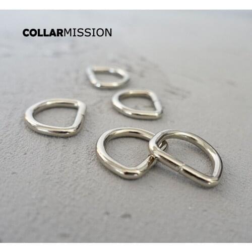 50pcs/lot D-shaped buckle 15mm webbing diy dog collar backpack pet products accessories Zinc Alloy plated metal buckle DK15Y