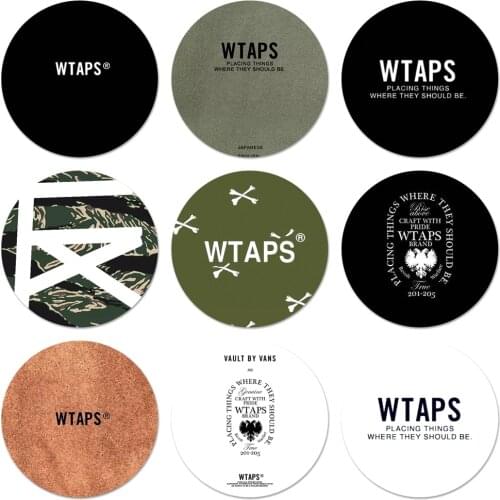 58mm Japan Luxury Fashion Wtaps Badge Brooch Pin Accessories For Clothes Backpack Decoration gift