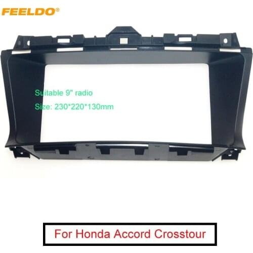 FEELDO Car Stereo 9" Big Screen Fascia Frame Adapter For Honda Accord Crosstour 2Din Dash Audio Fitting Panel Frame Kit