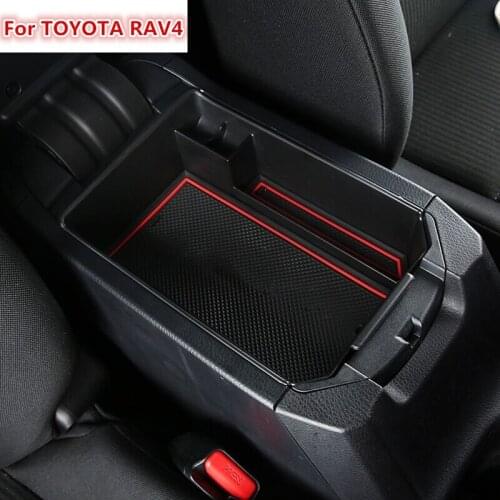 For Toyota RAV4 RAV 4 2016 Central Suitcase Storage Box Armrest Remoulded Inside Car Glove Storage Box Car Styling