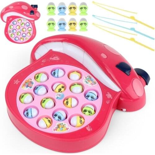 Childrens Electric Fishing Toy Magnetic Baby Mushroom Early Education Toy Holiday Gift Set