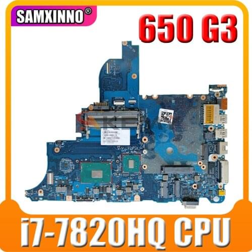 For HP PROBOOK 650 G3 Laptop Motherboard With SR32N i7-7820HQ 918110-001 918110-601 DDR4 MB 100% Tested Fast Ship