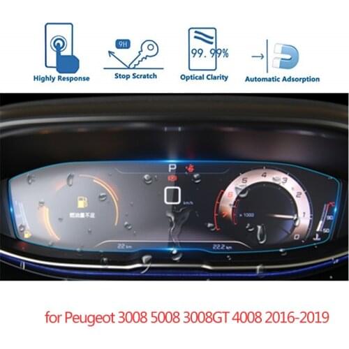 For Peugeot 3008 5008 GT 2017 2018 2019 Instrument Panel Tempered Glass Screen Protector Dashboard Screen Anti Scratch Film