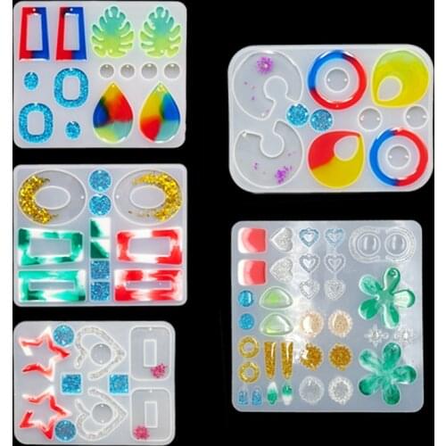 Earring Resin Molds Jewelry Casting Molds Silicone Pendant Mould Epoxy Resin Molds DIY CraftMould for Women Girls DIY Earrings