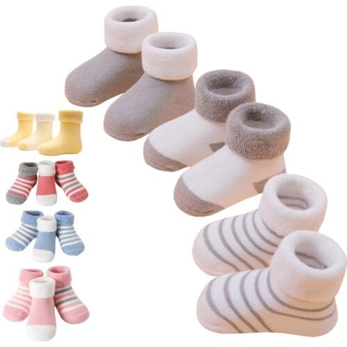 3Pair/lot 2020 new cotton newborn baby socks for boys and girls baby foot sock