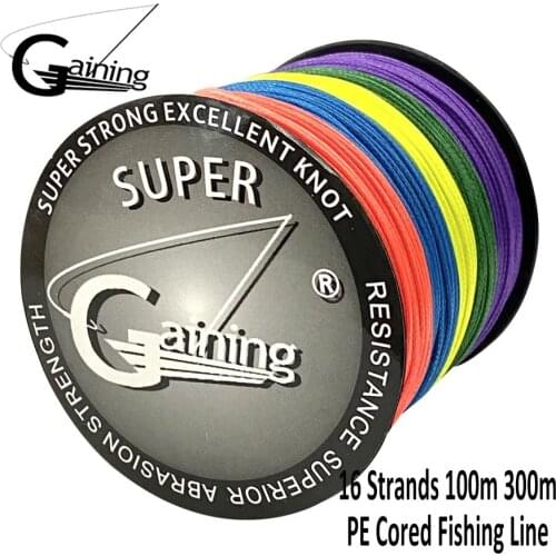 16 Strands Cored Braid Fishing Line Multicolor Multifilament Braided Line Steel Wire Fishing Line 100m 300m Sink Wire