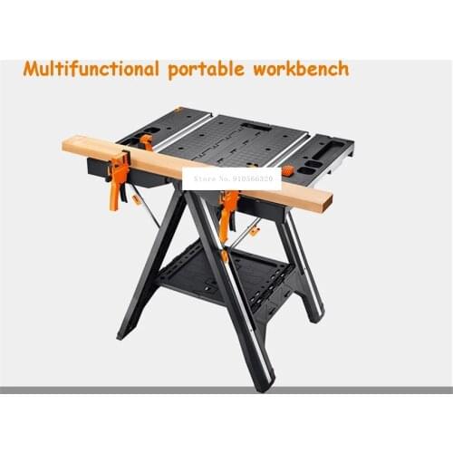 WX051 Multifunctional Workbench Folding Working Tool Table High-quality Non-slip Woodworking Table Portable Household Work Table