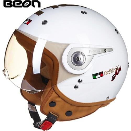 BEON 110A motorcycle helmet ECE certification beon 3/4 open face motorcycle scooter casco capacete jet retro electric bike helme