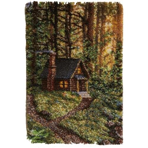 Hobby Crafts Tapestry Include Latch Hook Set Latch Hook Rugs Kits for Adults With Printed Pattern Canvas Forest Home Decor