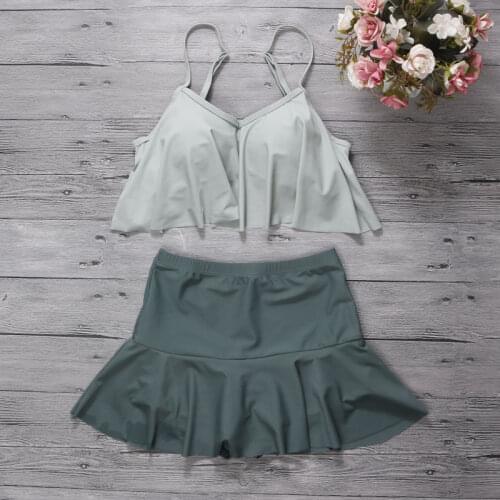 2021 New Women Two Pieces Bikini Set Push Up Swimwear Swimming Beach Wear Bathing Suit Summer Cute Girls Swimsuit Swim Biquini