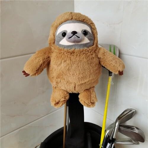 Plush Sloth Driver Head Cover Animal Golf 460cc Wood Headcover Golf Club Accessory For Man Women
