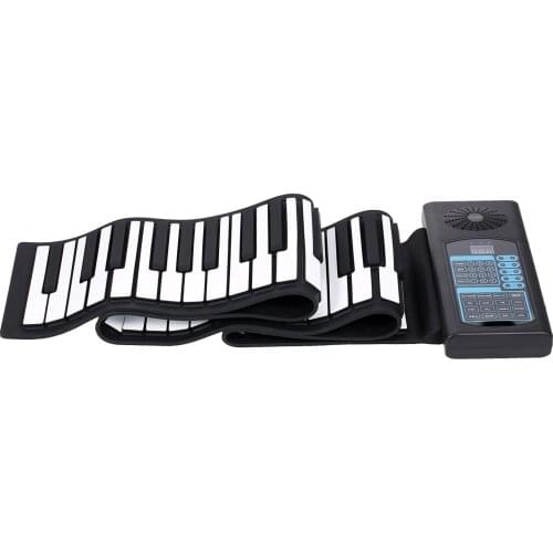 Roll Up Piano Foldable Portable Piano Silicone Keyboard 88 Keys MIDI Recording Editing Playback Sustain Toys Gift for Kid Adults