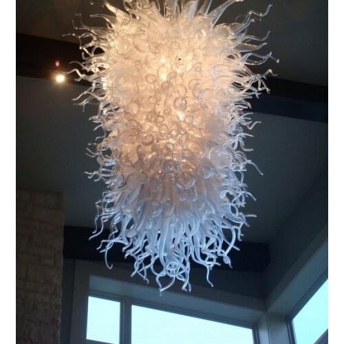 Modern White Color Murano Glass Chandelier Crystal Lighting