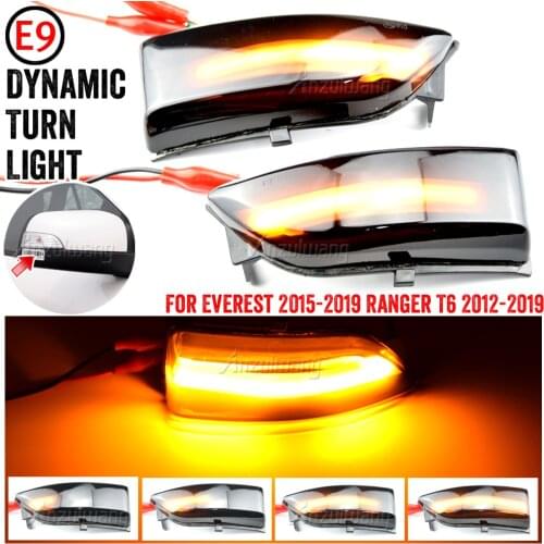For Ford Everest 2015-2019 Ranger T6 Raptor Wildtrak LED Dynamic Turn Signal Side Mirror Sequential Blinker Indicator Light