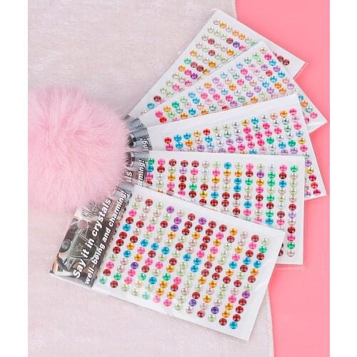 504pcs/lot 6mm Acrylic Rhinestones Fabric Phone Scrapbooking Nail Art DIY Material For Party Crafts Decoration Supplies