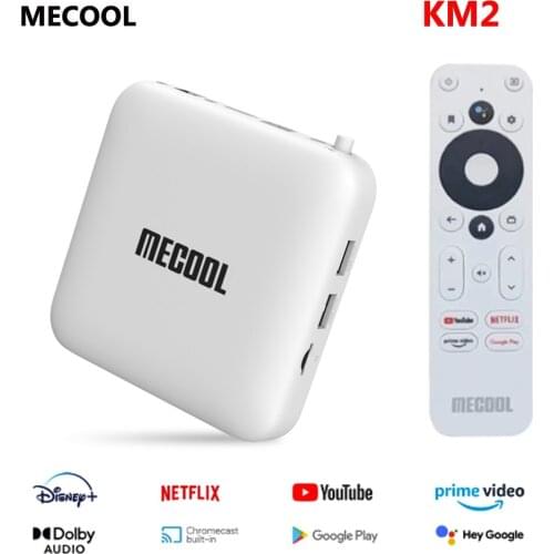 Mecool KM2 For Netflix 4K Android TV Box Amlogic S905X2 2GB DDR4 USB3.0 SPDIF Ethernet WiFi Prime Video HDR 10 Widevine L1 TVBOX