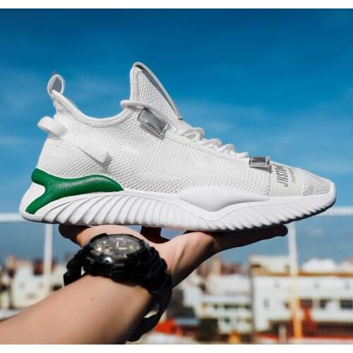 Knitting hot Light sneaker summer para Men black mens sneakers men mesh casual de causal Breathable solid informales slip work