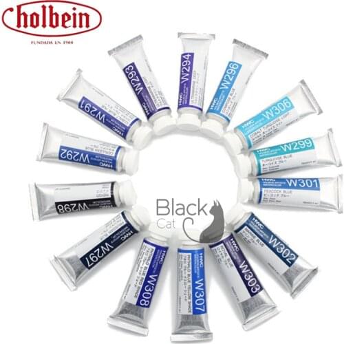 Japanese Holbein Watercolor Paint Artist Grade 15ml Aquarela Blue Series painting art supplies