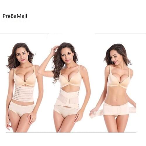 Postpartum Recovery Belt 3 Abdomen+Stomach+Elastic pelvic Waist Body Shaper Slimming Waist Trainer Belly Band Shapewear B0094