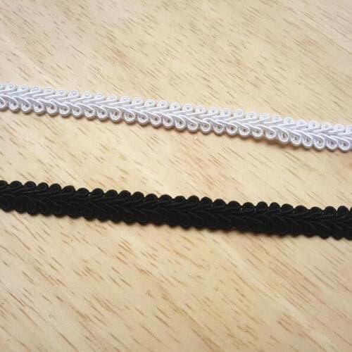 1M Latest White Lace Fabric 1cm Applique Lace Ribbon Trim Guipure Lace Clothing Collar For Sewing Trimmings encaje dentelle EJ6