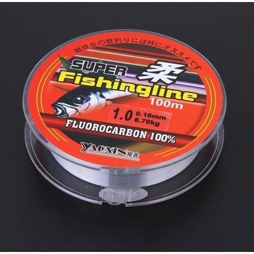 Super Strong Japanese 100 M 100% Non Transparent Nylon Fluorocarbon Non-Linen Multifilament Fishing Line Fishing Tackle 0.4#-8