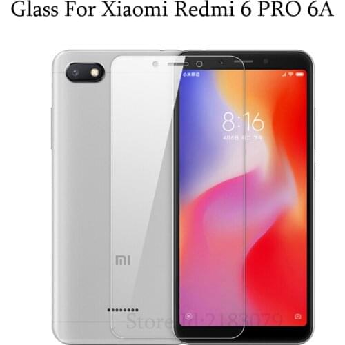 2PCS Glass On For Xiaomi Redmi 6 PRO 6A Tempered Glass Cover Coque Xiomi 6 PRO Ksiomi Xaomi 6 A Screen Protector Protective Film