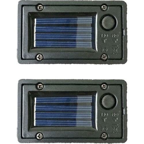 2pcs Replacement Battery Boxes With Waterproof On/Off Switch For Outdoor Garden Lawn Square Solar LED Light