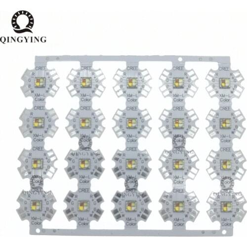 20pcs Cree XLamp XML XM-L RGBW RGBWW RGB+Cool/Warm White 10W-12W 4 chip LED Diodes Mounted on 20mm Star PCB For Stage Light