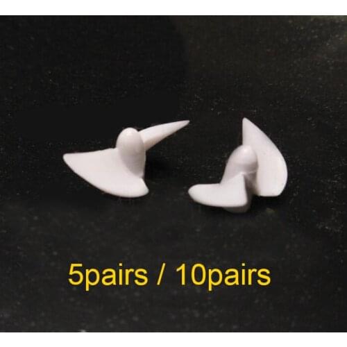 5 Pairs/10 Pairs 2mm Propeller White Plastic 2-Blades Propeller Diameter 21mm For RC Boat Model HEYUAN 800/802/803/804