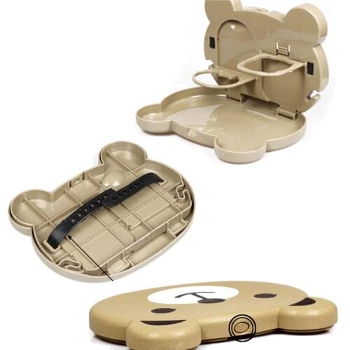 50LC Auto Back Seat Table Drink Food Cup Tray Holder Stand Folding Car Drink Holder Cartoon Baby Dinner Plate for Car Kids