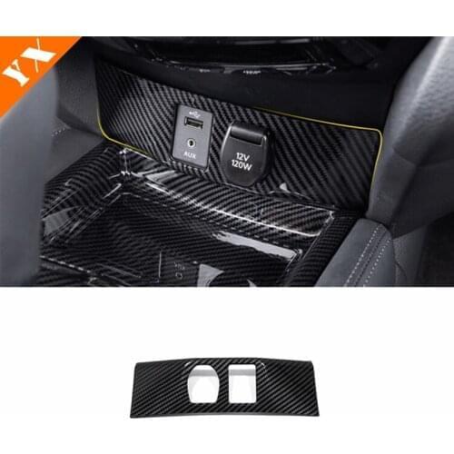 ABS Carbon For Nissan X-Trail XTrail T32 2014-2020 Accessories Car Cigarettes Lighter AUX USB Switch Button Gear Shift Panel