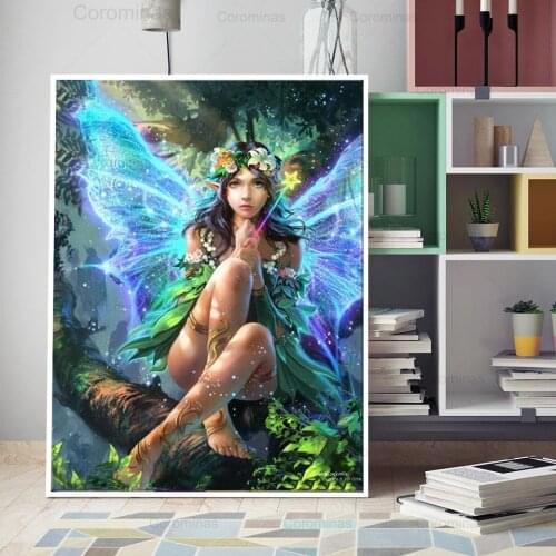 Cartoon Elf Diamond Painting 5D Diy Portrait 3D Diamond Cross Stitch Full Round Drill Rhinestones Diamant Embroidery Home Decor