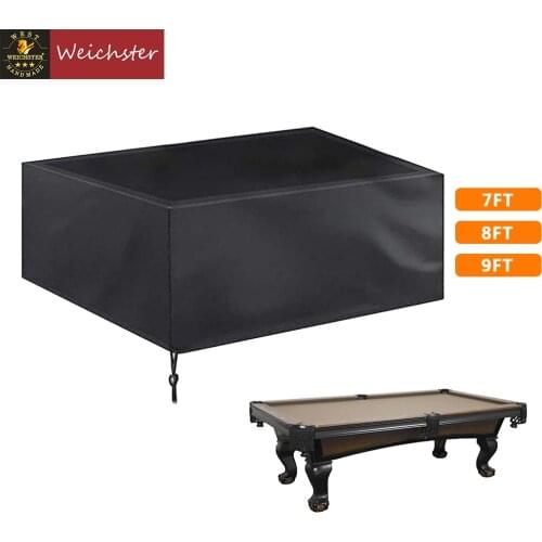 Billiard Pool Table Cover with Drawstring Waterproof Windproof Anti UV Heavy Duty 420D Oxford Fabric Billiard Cover