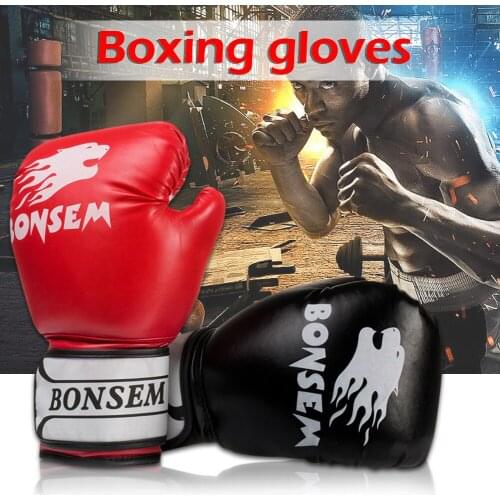 MMA Boxing Gloves PU AdultsTraining Fighting Gloves Muay Thai Free Fight Breathable Gloves Practice Boxing Equipment