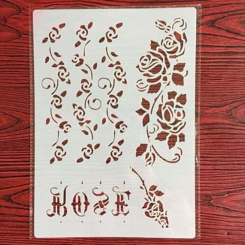 CraftArtGo DIY Flowers Stencils Painting Scrapbook Coloring Cake decorating sugar powder sieve printing mold printing table