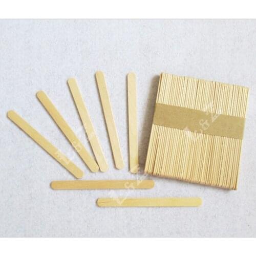114x10x2mm Wood Ice Cream Stick Wooden Lollipop Popsicle Sticks Kids DIY Crafts Model Tools - Natural Color 500pcs/lot