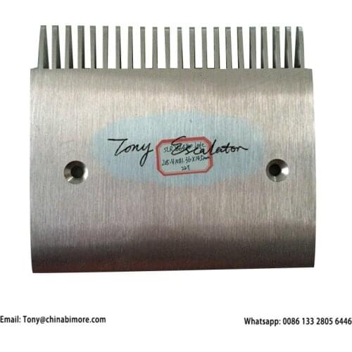SLR266480 Escalator Comb Plate Aluminum L205mm W181.36mm Hole Space 145mm LEFT 22Teeth for schindler parts