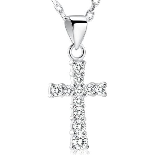IJS0012 Standard Cross Pendant Christian Fashion Wedding Birthday Holiday Gift for Women