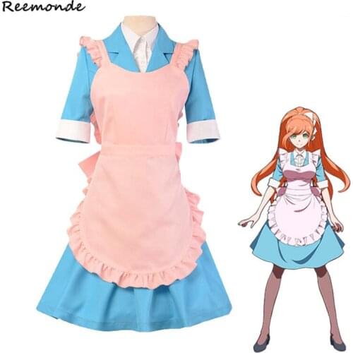 Anime Danganronpa 3 Dangan Ronpa Yukizome Chisa Cosplay Costumes Lolita Maid Dresses Pink Blue Suits Halloween Party Girls Women