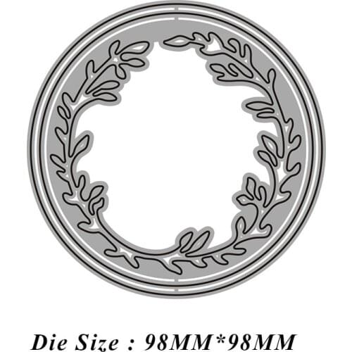 Round Circle Leaves Border 2021 Metal Cutting Dies Cut Die Mold Card Scrapbooking Paper Craft Knife Mould Blade Punch Stencils