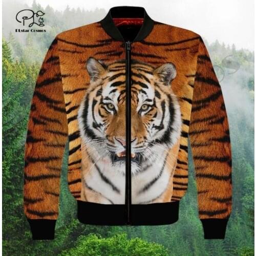 Tiger Animal Newest Men/Women Winter Warm Bomber Jackets 3D Printed Autumn Zipper Flight Jacket Casual Unisex Harajuku Coat -1