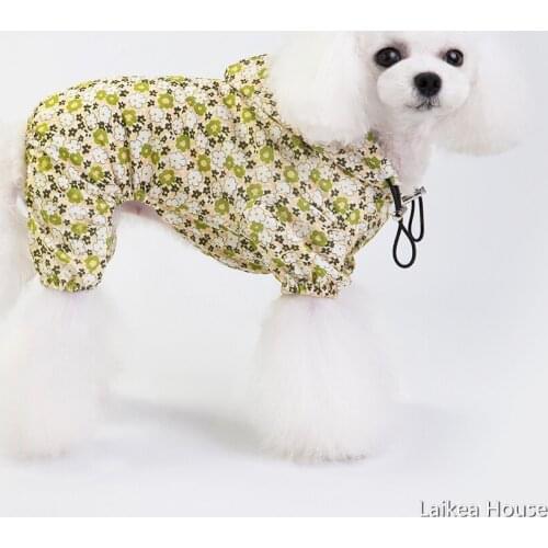 Dog Pet Jacket 4-Legs Button Waterproof Coat Pet Clothes For Dogs Overalls Pet Clothing With Hood For Small Medium Large Dog Pet