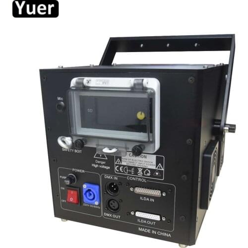 RGB 3IN1 Disco 10W Laser Projector Party Stage Effect Lighting DJ Club Bar Animated PatternS Laser Scanner DMX512 ILDA Control