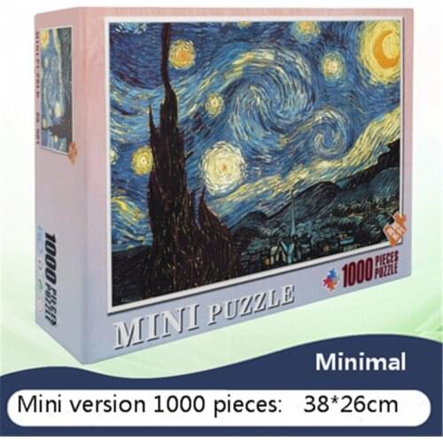 Mini 1000 pieces of the smallest eva foma swatch puzzle bois difficult wood pulp paper puzzle for adults cute