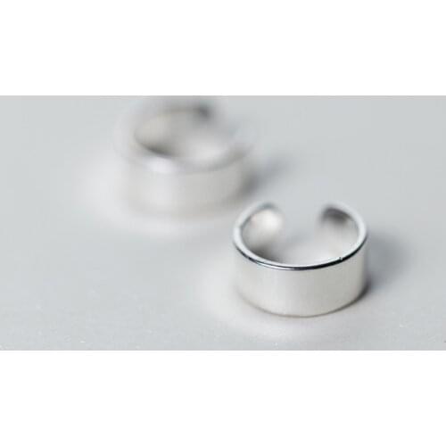 MloveAcc 100% 925 Sterling Silver Smooth Surface Ear Cuff Clip on Earrings for Women Girl without Piercing Earings Jewelry