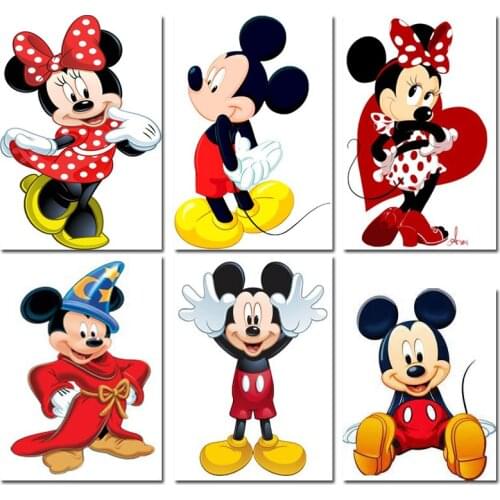 Diamond Embroidery Full Drill Disney Cartoon Mickey Mouse Mosaic Embroidery Diamond Painting Picture Cross Stitch Kits Decor