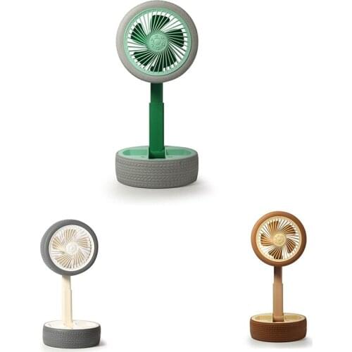 Table Lamp With Fan USB Smart Remote Control Light Mini Folding Retractable Fan Light Home Night Light Fan