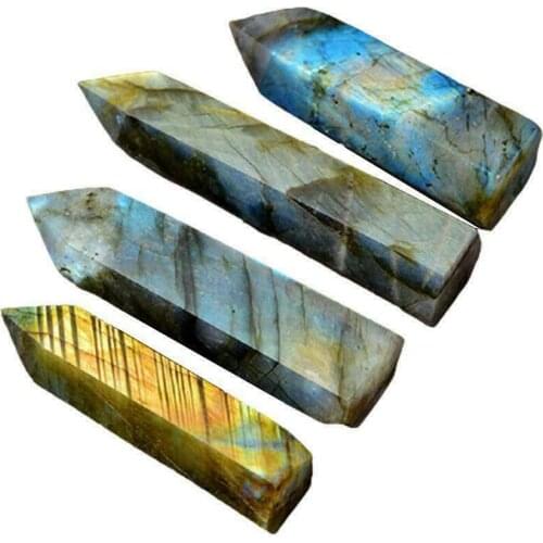 Natural pull feldspar quartz obelisk crystal column wandstone healing